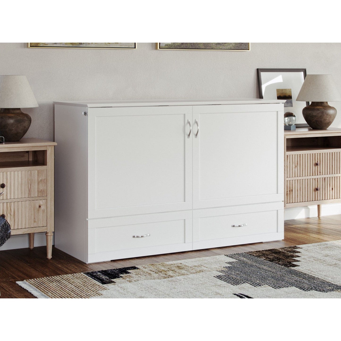 AFI Furnishings AFI Raleigh Murphy Bed Chest Queen White