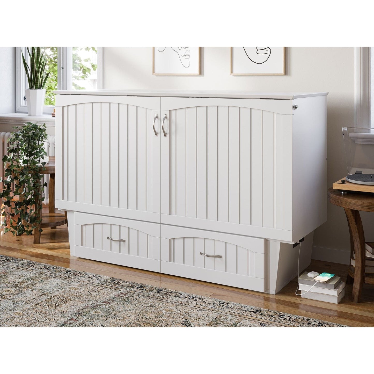 AFI Furnishings AFI Sydney Murphy Bed Chest Queen Espresso White AC564142