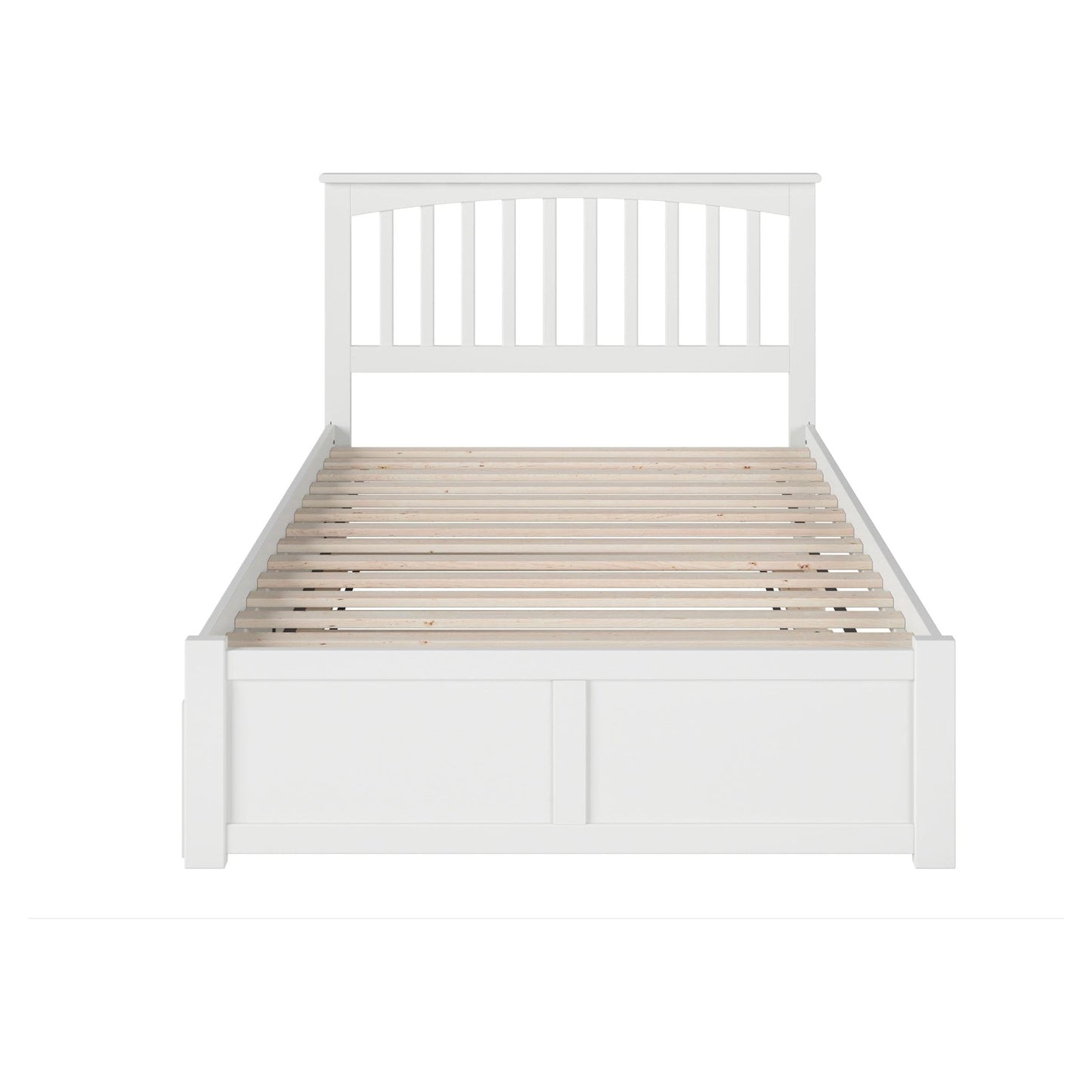 AFI Furnishings Mission Full Platform Bed with Flat Panel Foot Board and Full Size Urban Trundle Bed