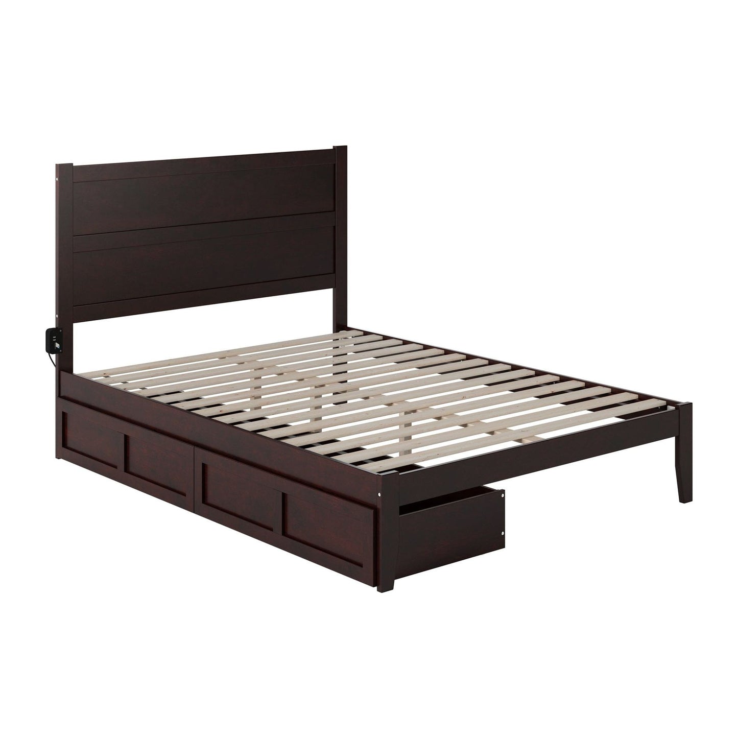 AFI Furnishings NoHo Queen Bed with 2 Drawers in Espresso