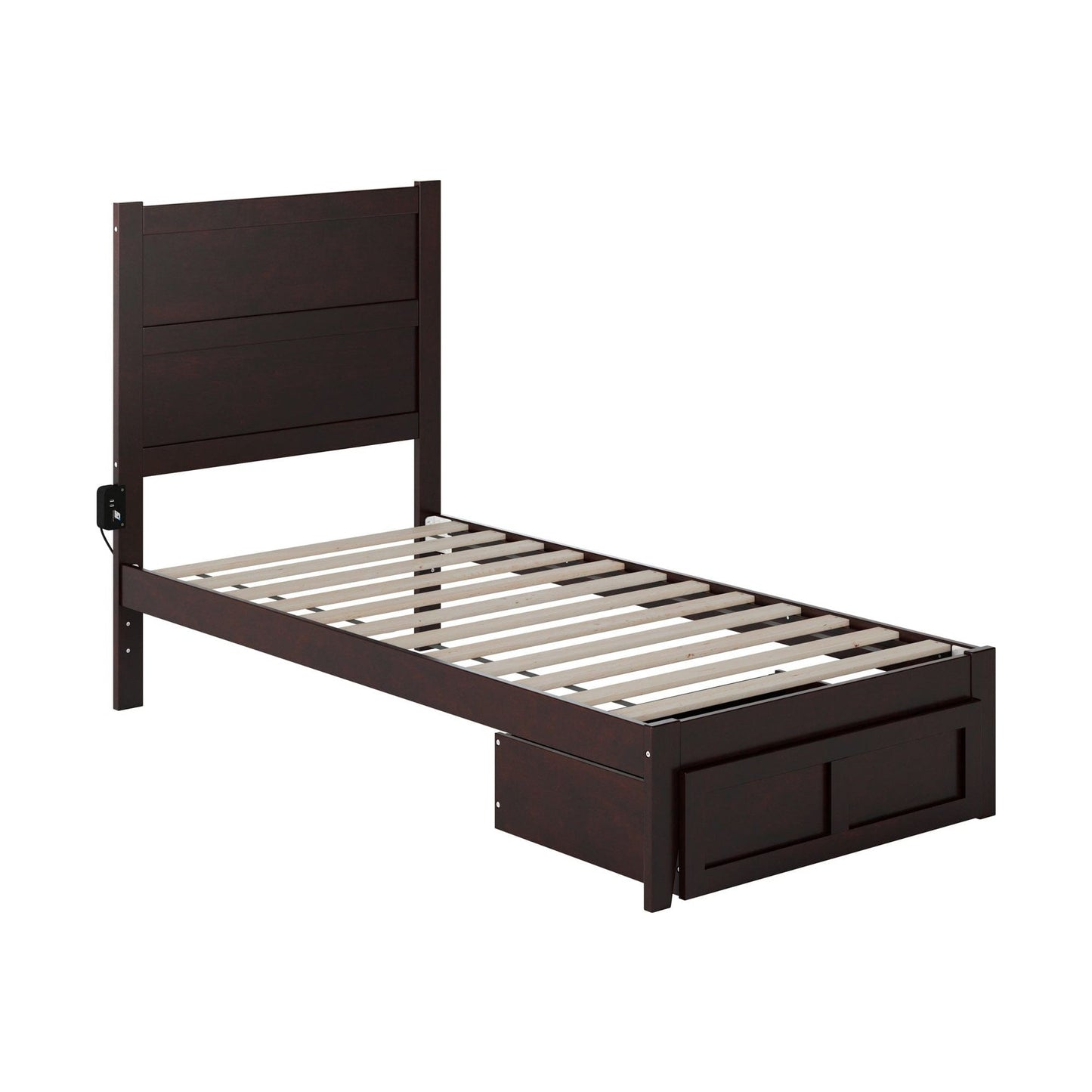 AFI Furnishings NoHo Twin Bed with Foot Drawer in Espresso AG9112221