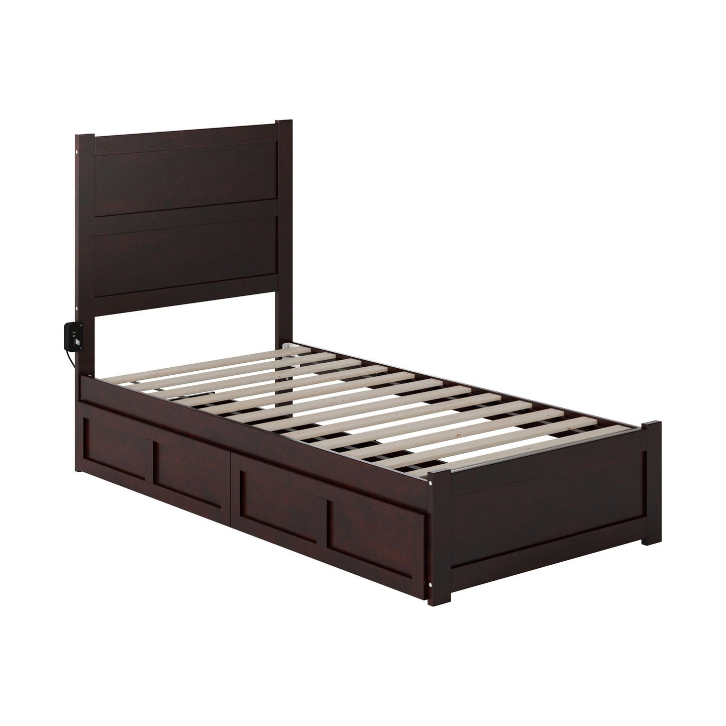 AFI Furnishings NoHo Twin Bed with Footboard and 2 Drawers in Espresso AG9163321