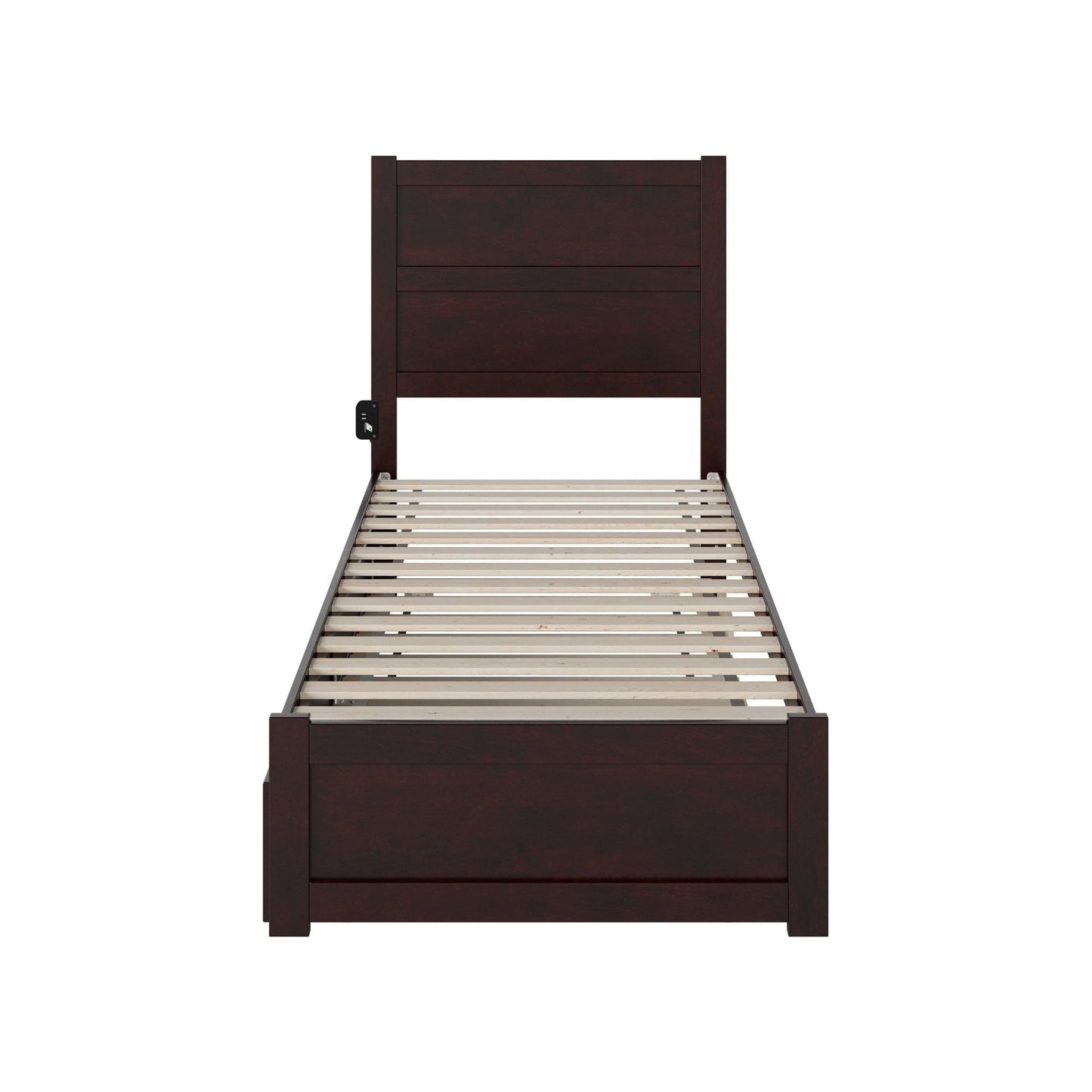 AFI Furnishings NoHo Twin Extra Long Bed with Footboard and Twin Extra Long Trundle in Espresso AG9161111