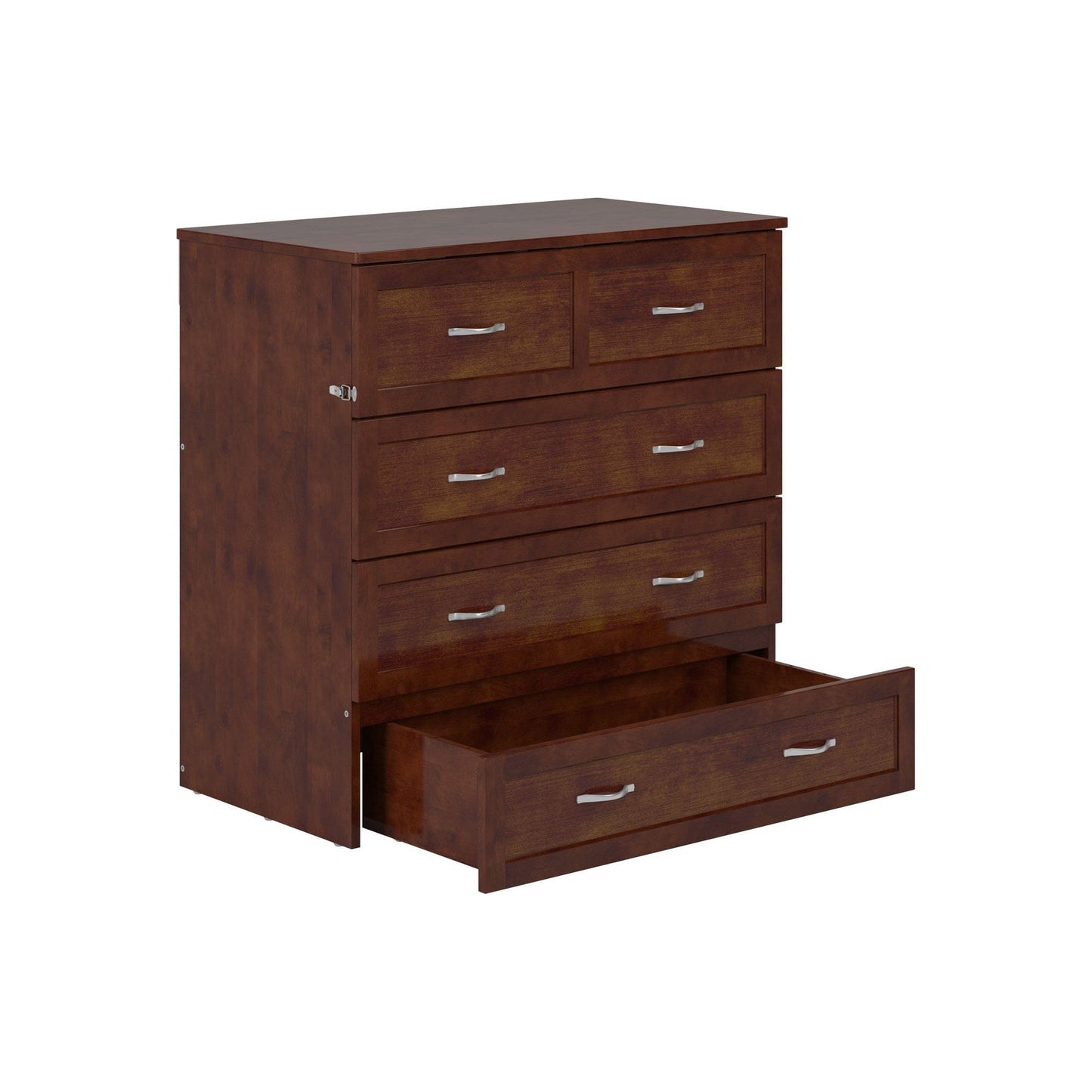 AFI Furnishings Northfield Twin Extra Long Murphy Bed Chest Walnut