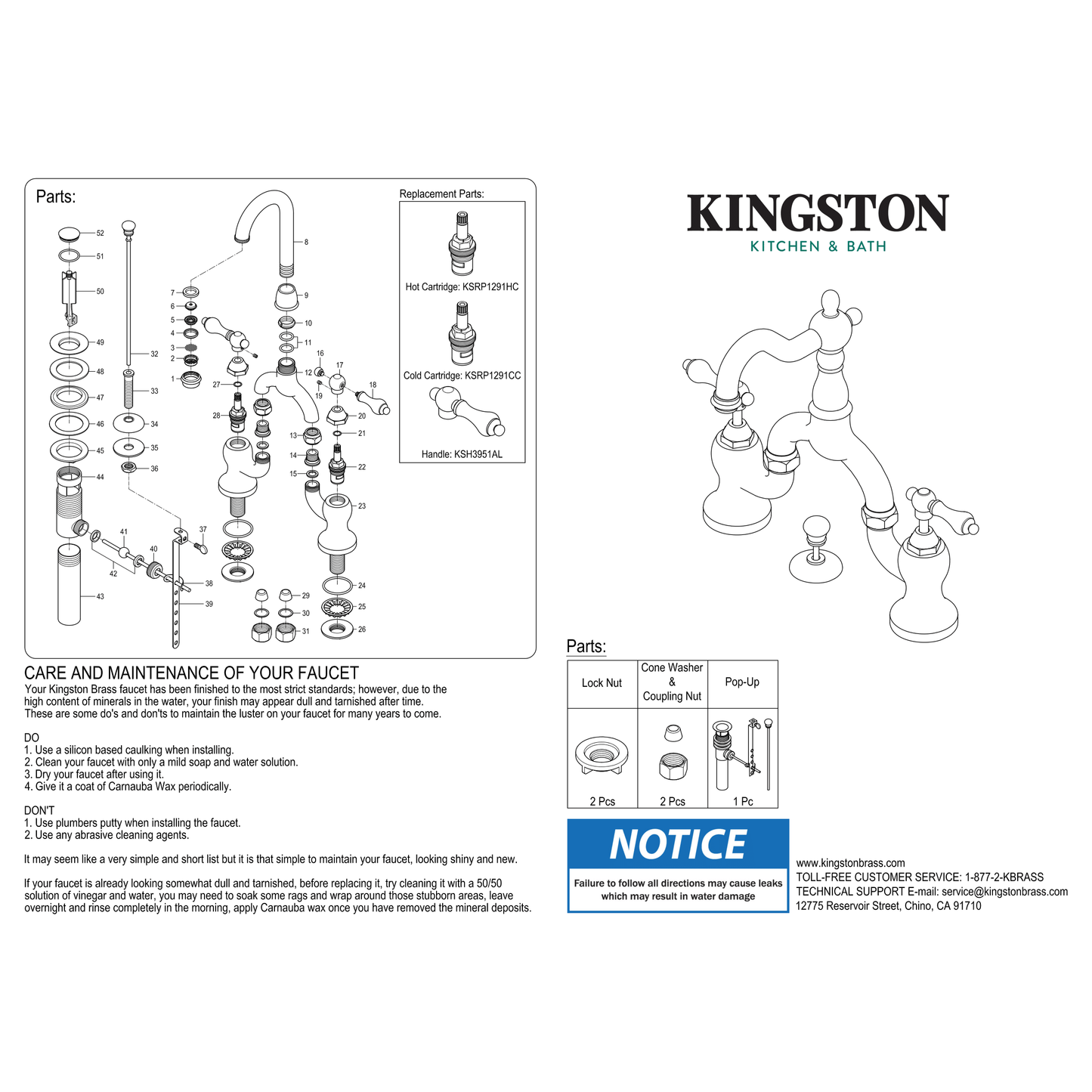 Kingston Brass Kingston Brass English Country Bridge Bathroom Faucet with Brass Pop-Up, Oil Rubbed Bronze KS7995AL