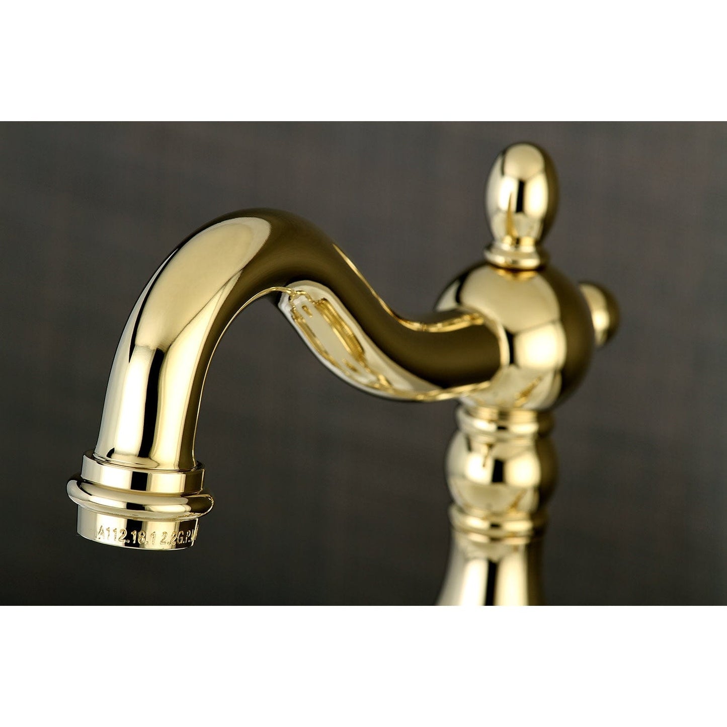 Kingston Brass Kingston Brass English Country Bridge Bathroom Faucet with Brass Pop-Up, Polished Brass KS7972AL