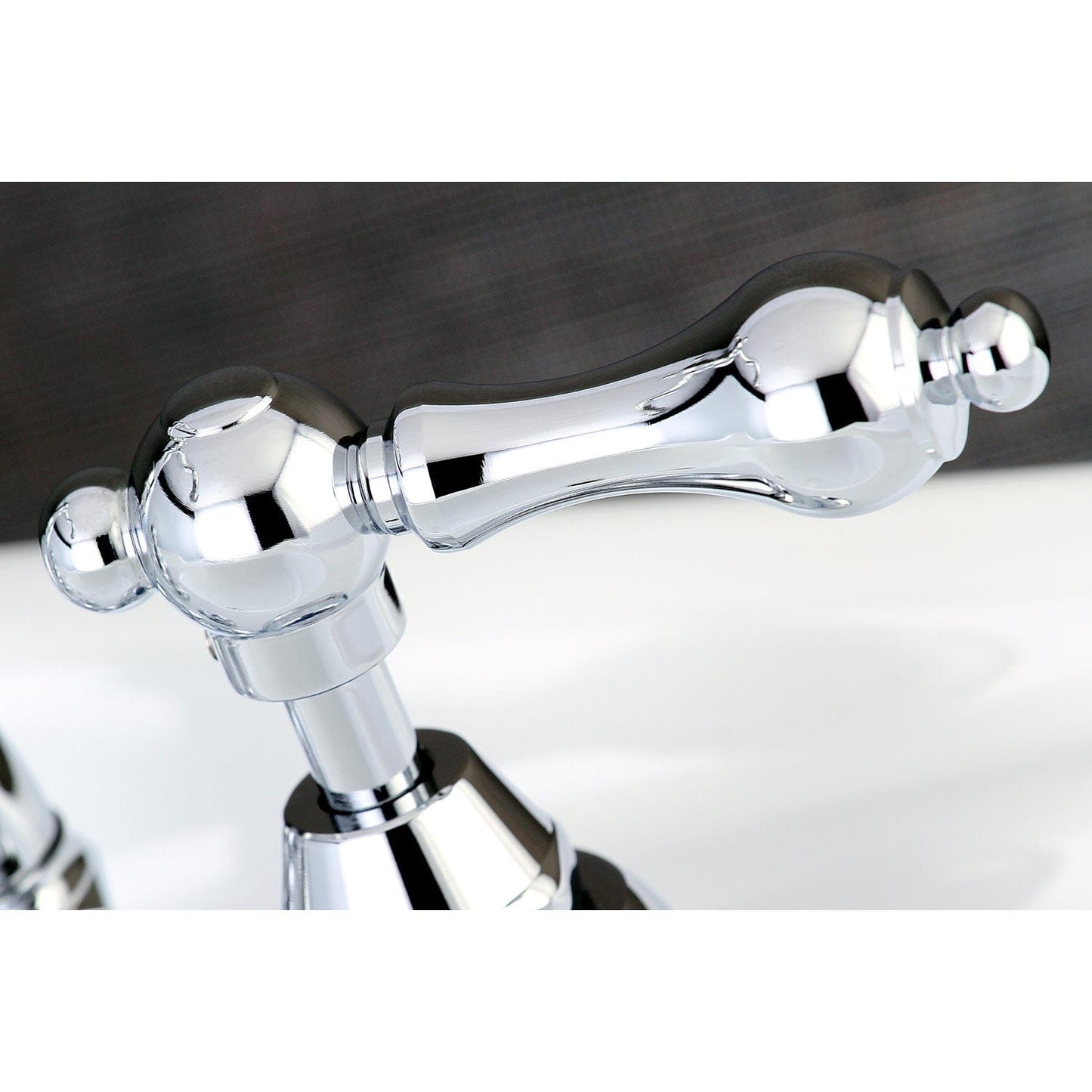 Kingston Brass Kingston Brass English Country Bridge Bathroom Faucet with Brass Pop-Up, Polished Chrome KS7971AL