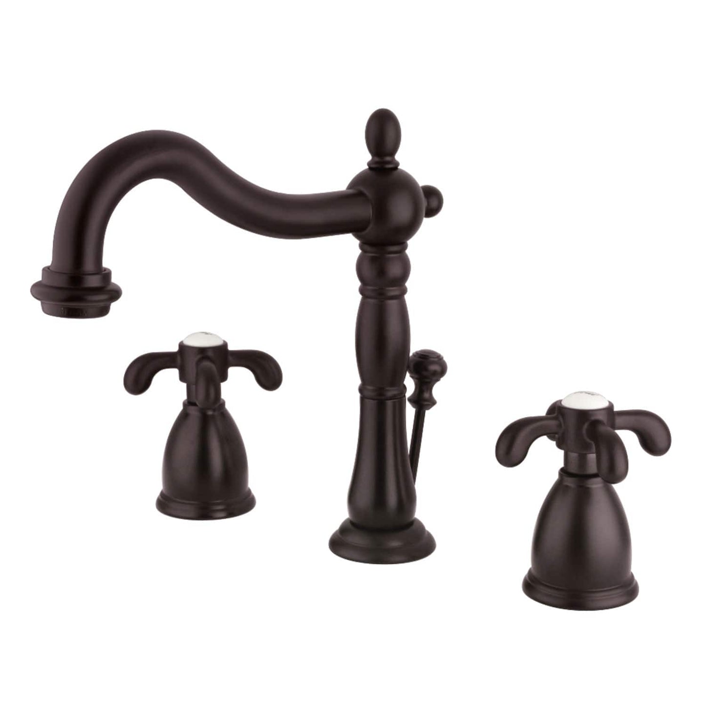 Kingston Brass Kingston Brass KB1970TX French Country Widespread Bathroom Faucet with Brass Pop-Up Oil Rubbed Bronze KB1975TX