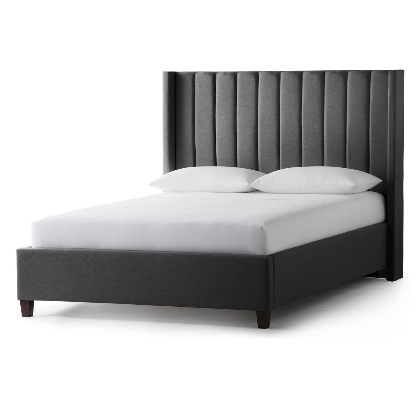 Malouf Malouf Blackwell headboard Queen in Charcoal STQQCHBLWBHB