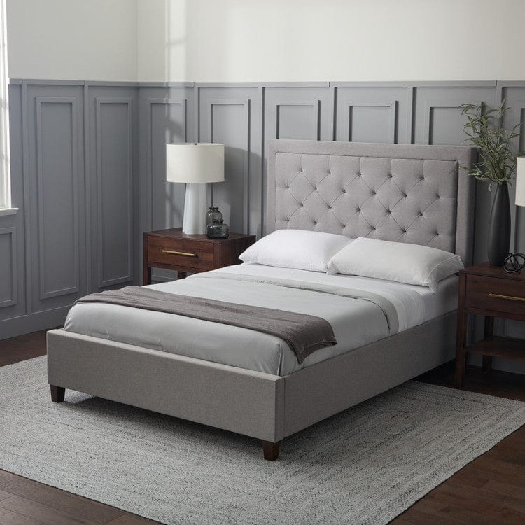 Malouf Malouf Eastman Platform California King Bed Base in Charcoal STCKCHEASTPL