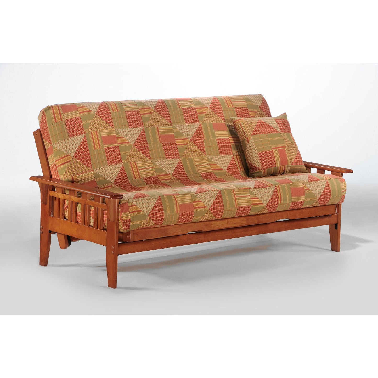 Night and Day Kingston Queen Futon Frame in black walnut finish cherry BA-KIN-BMG-QEN-BWT-2