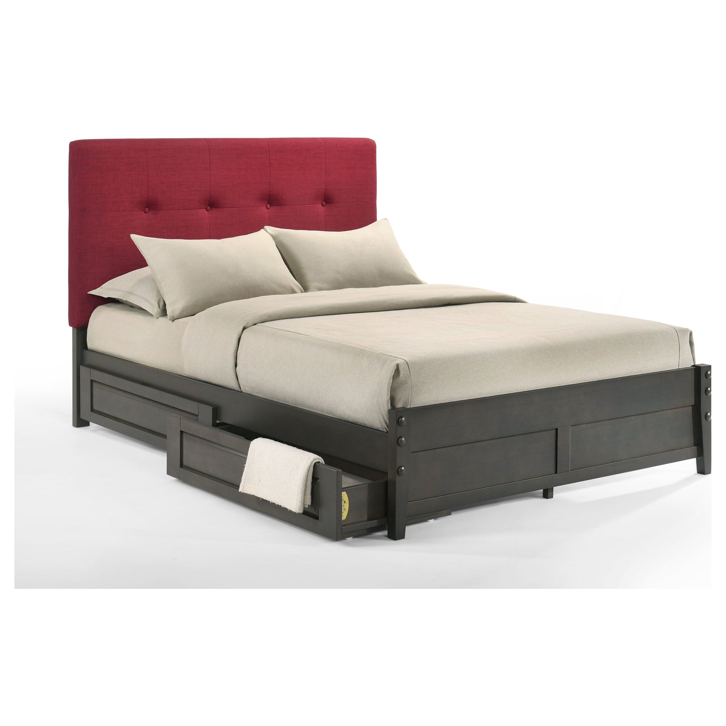 Night And Day Paprika California King Bed in Grey with Stonewash Finish Frame (P Series)