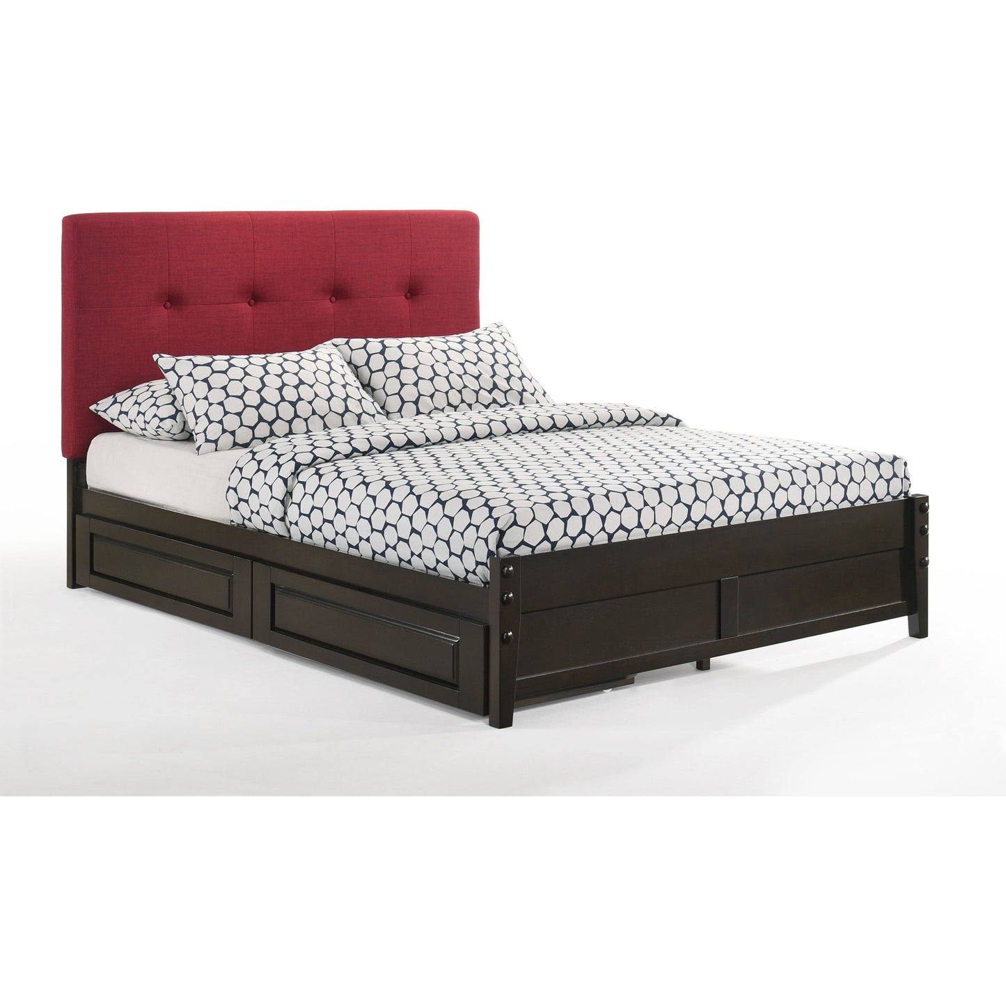 Night and Day Paprika King Bed in Charcoal with Chocolate Finish Frame (K Series)