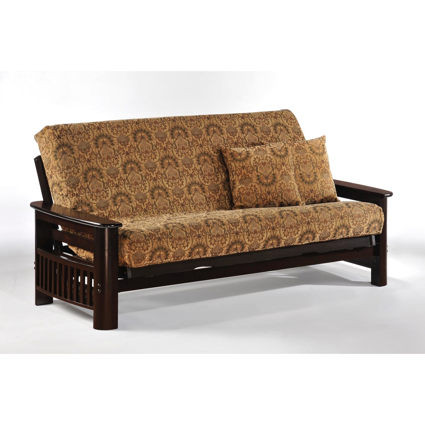 Night and Day Portofino Full Futon Frame in black walnut finish Chocolate BA-POR-BMG-FUL-BWT-3