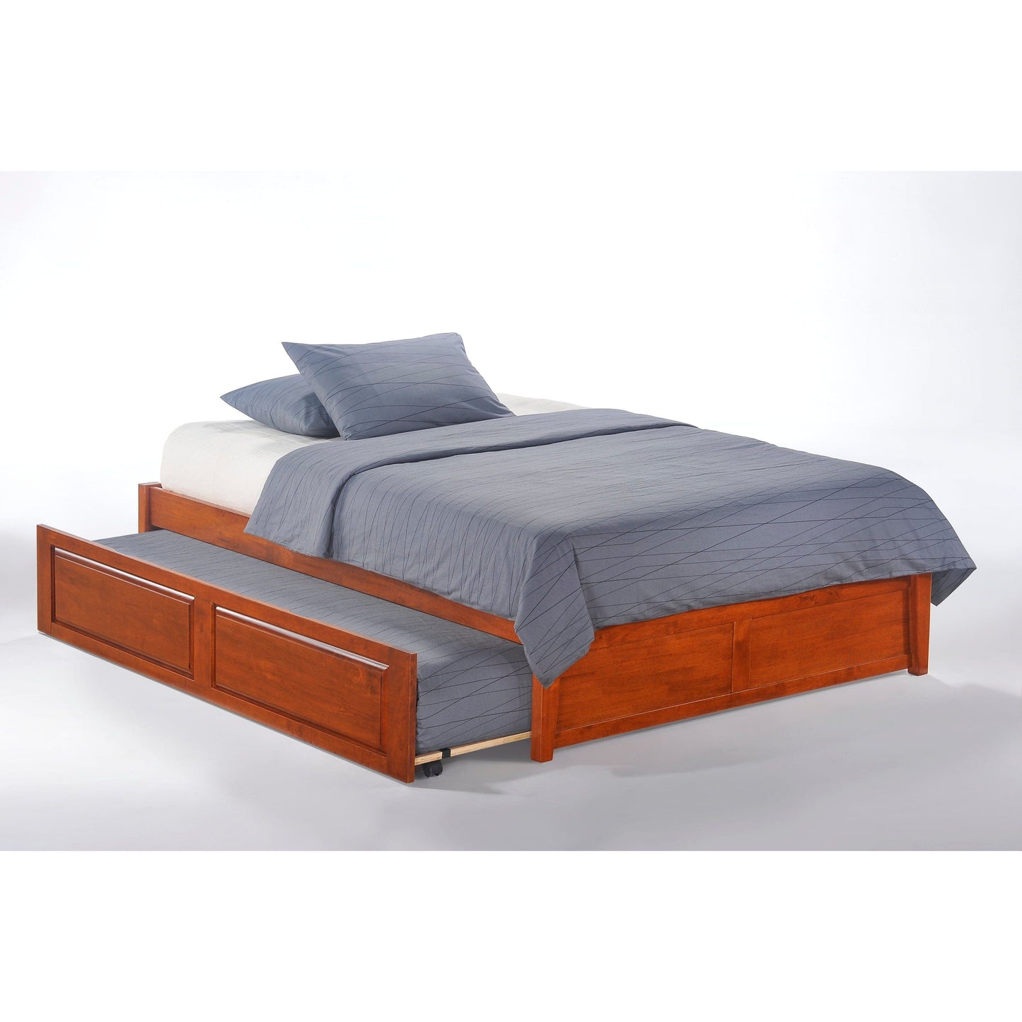 Night and Day Queen Basic Platform Bed in cherry finish (K Series)