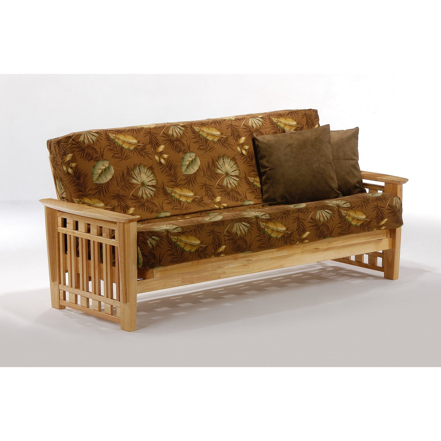 Night and Day Twilight Full Futon Frame in black walnut finish Natural BA-TWI-BMG-FUL-NA