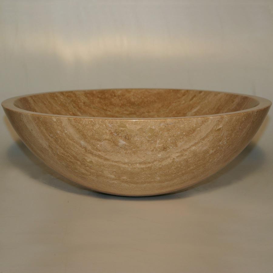 Silkroad Exclusive Silkroad Exclusive 16.5” Travertine Stone Vessel without rim SRS-0029B-P