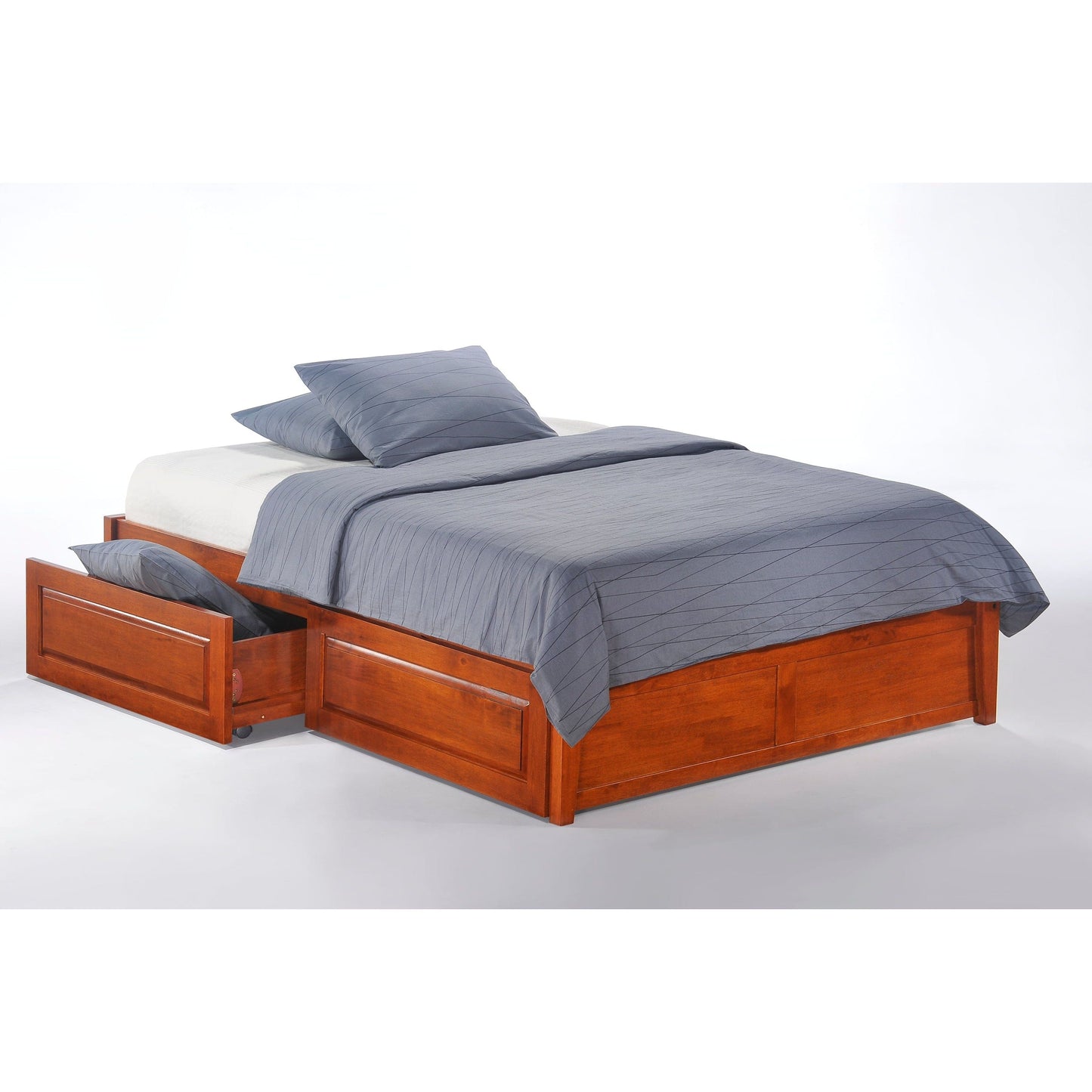 The Bedroom Emporium Full Basic Platform Bed in cherry finish (K Series)