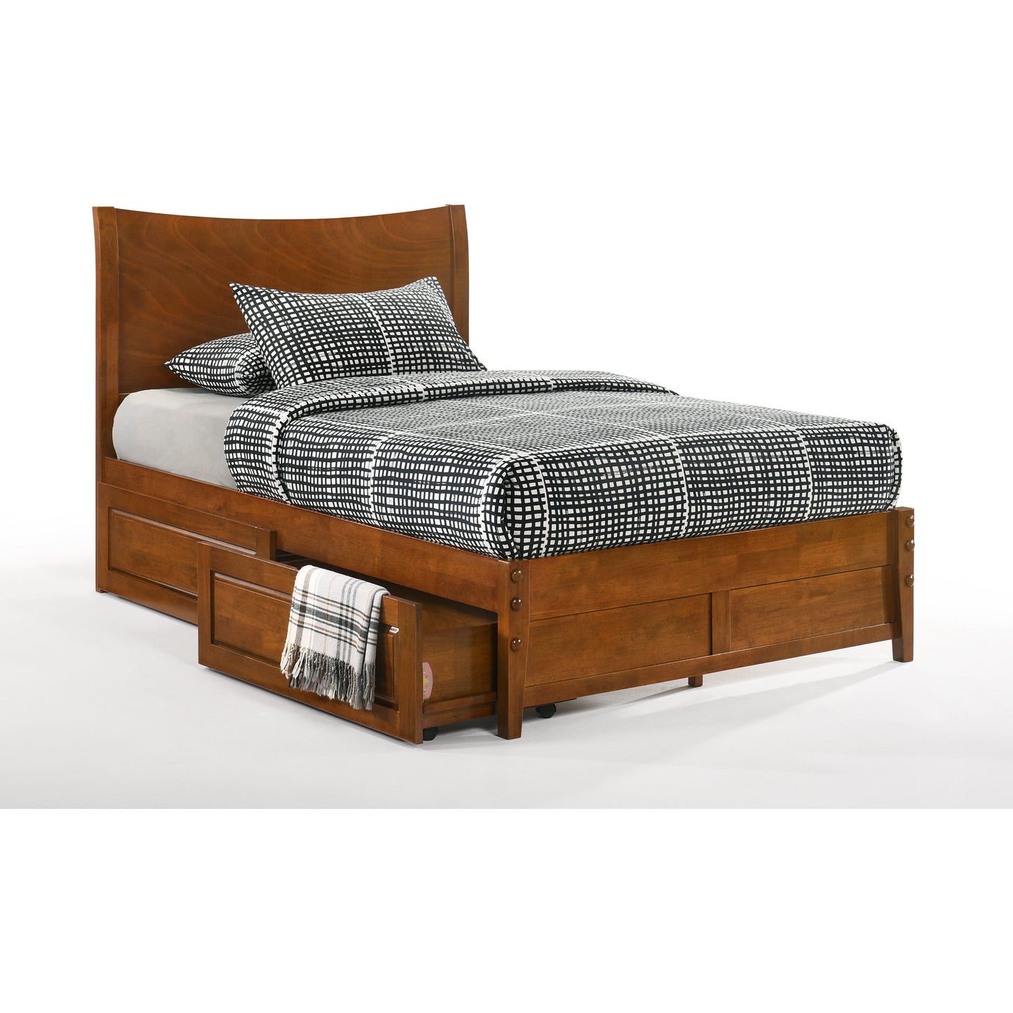 The Bedroom Emporium Full K Series Blackpepper Bed in cherry finish