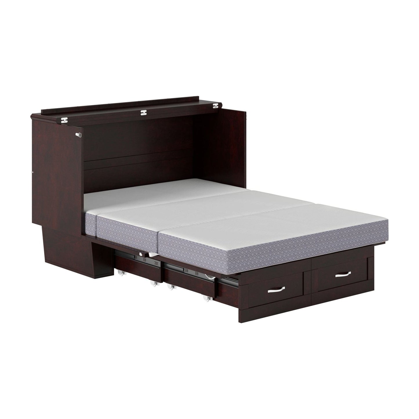 The Bedroom Emporium Monroe Full Murphy Bed Chest in Espresso