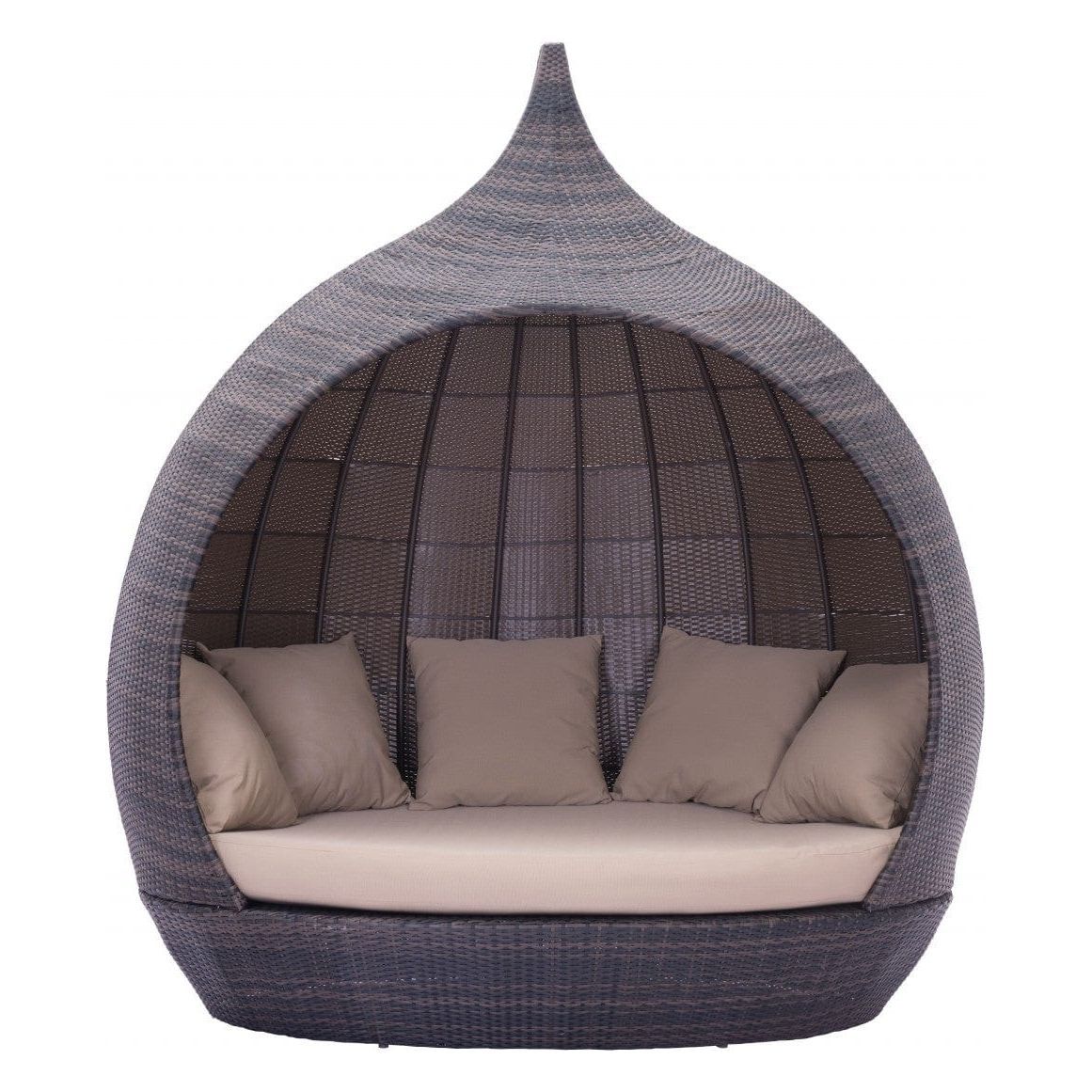 The Bedroom Emporium Teardrop Shaped Brown and Beige Daybed