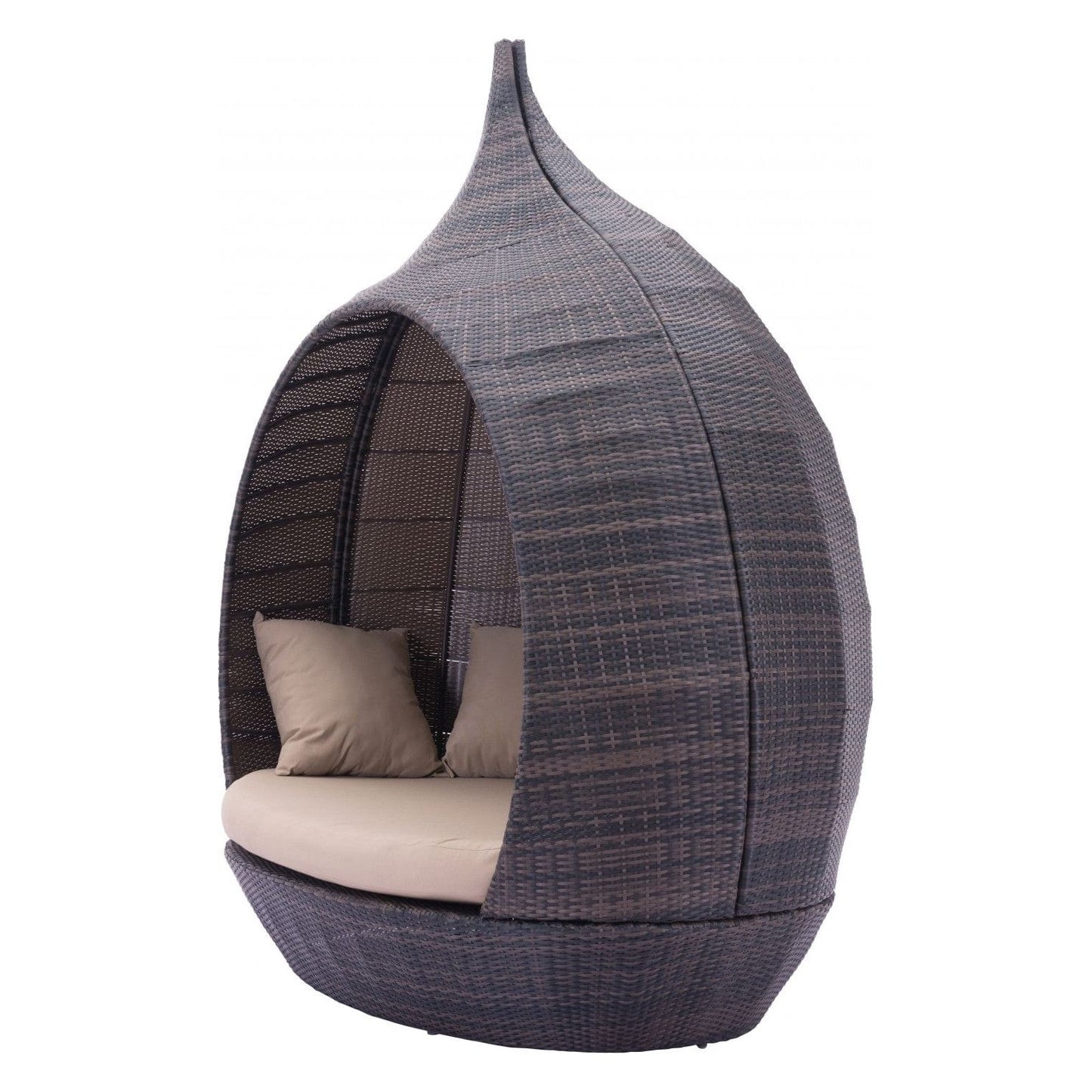 The Bedroom Emporium Teardrop Shaped Brown and Beige Daybed