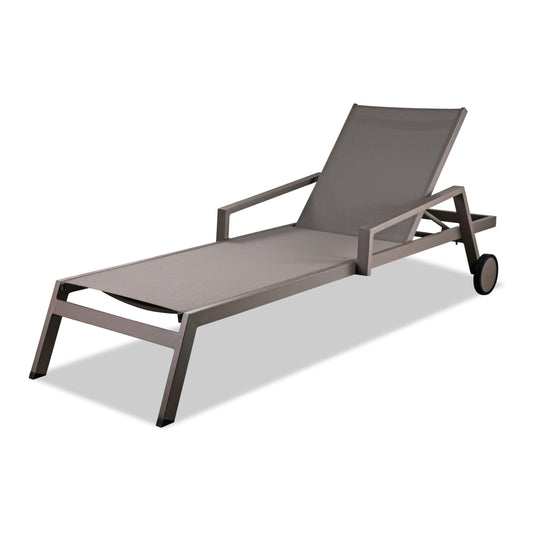 Whiteline Modern Living Bondi Outdoor Chaise Taupe CL1534-TAU