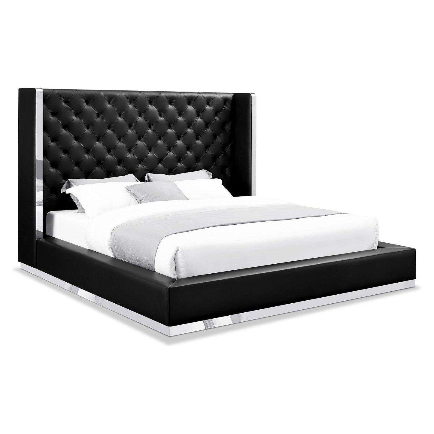 Whitelline Modern Living Abrazo King Bed Black BK1356P-BLK