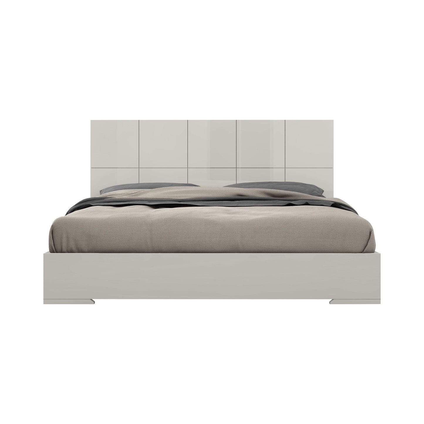 Whitelline Modern Living Anna King Bed Light Grey BK1207-LGRY