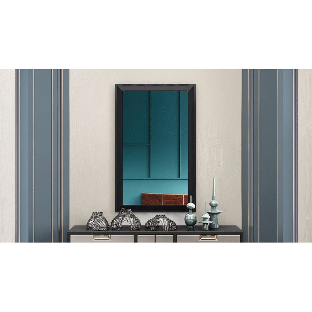 Whitelline Modern Living Whiteline Abrazo Mirror MR1356-BLK