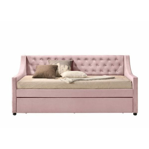 ACME Lianna Twin Daybed in Pink Velvet 39380