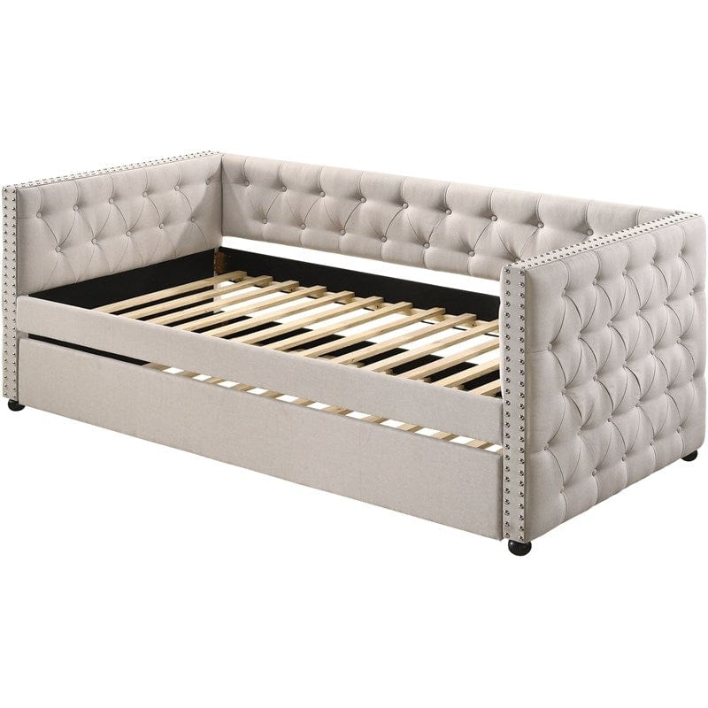 ACME Romona Beige Full Daybed and Twin Trundle 39445