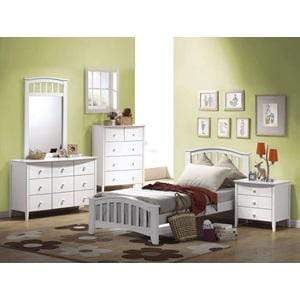 ACME Bed San Marino Twin Bed white