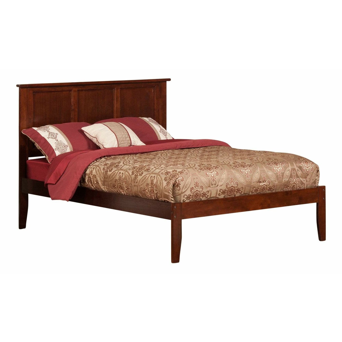 Atlantic Furniture Bed Walnut Madison Full Platform Bed with Open Foot Board in Espresso