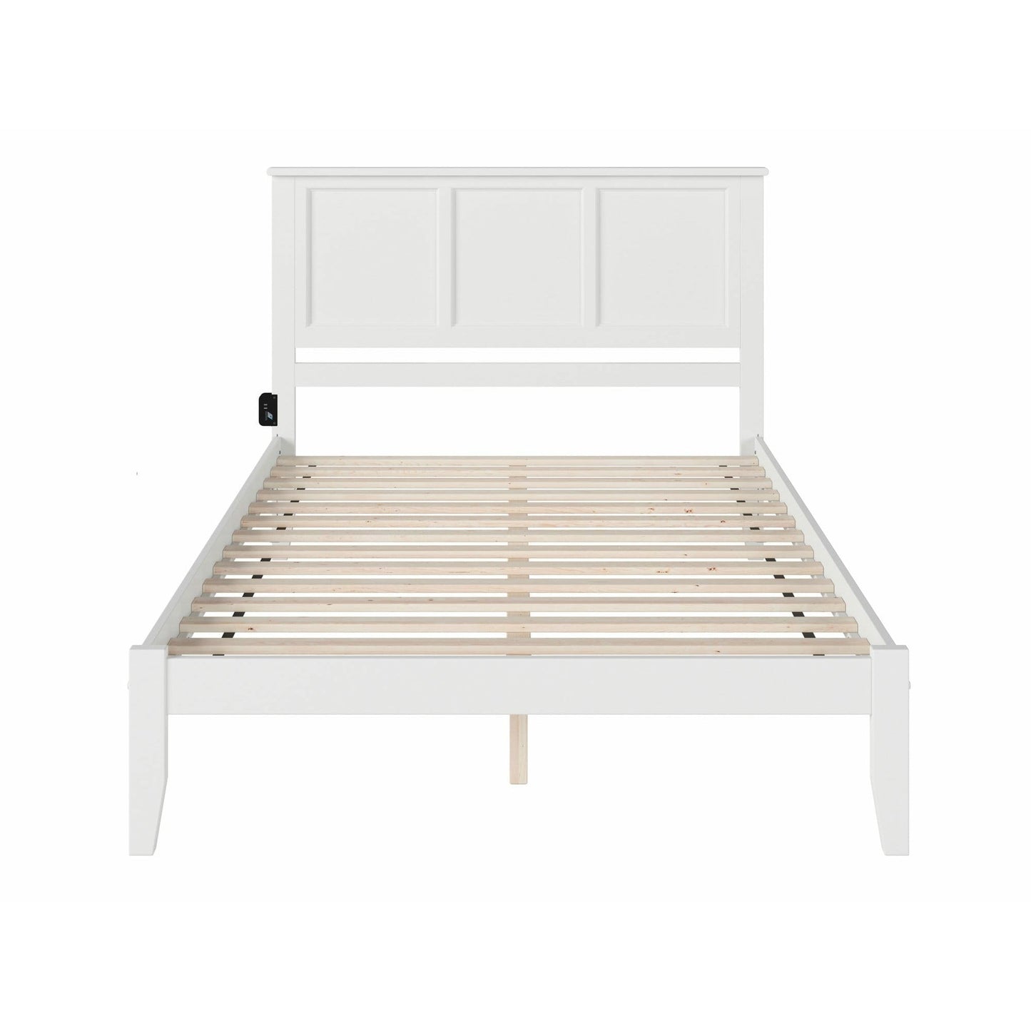 Atlantic Furniture Bed Madison Queen Platform Bed with Open Foot Board in Espresso