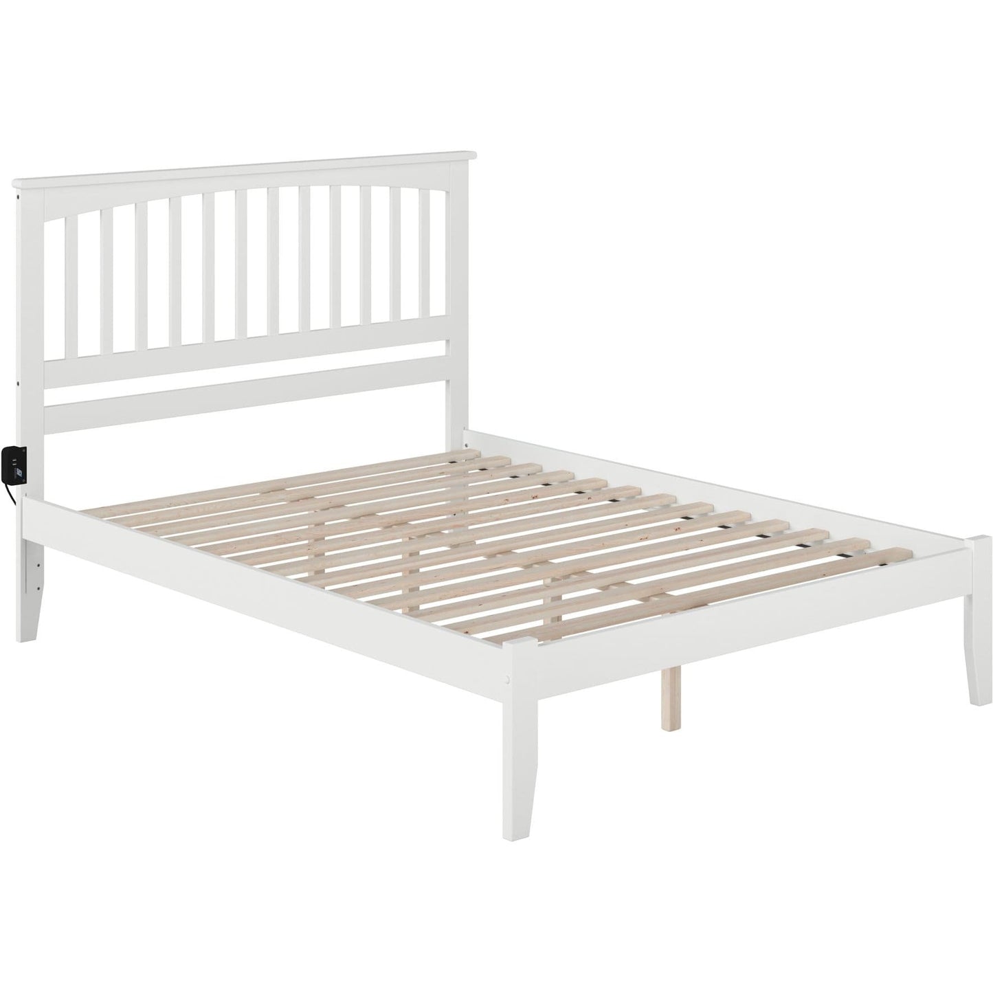 Atlantic Furniture Bed Mission King Platform Bed with Open Foot Board in Espresso