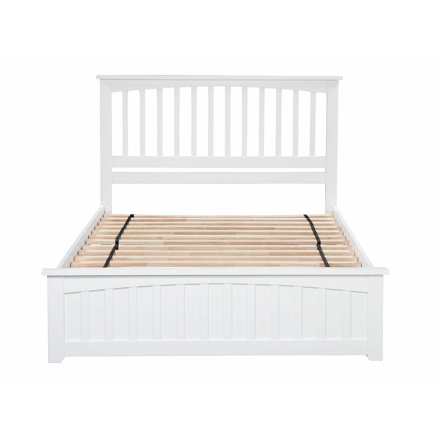 Atlantic Furniture Bed Mission Queen Platform Bed with Matching Foot Board with 2 Urban Bed Drawers in Espresso