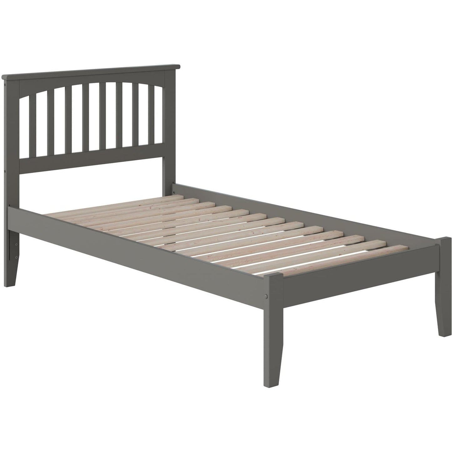 Atlantic Furniture Bed Mission Twin XL Platform Bed with Open Foot Board in Espresso