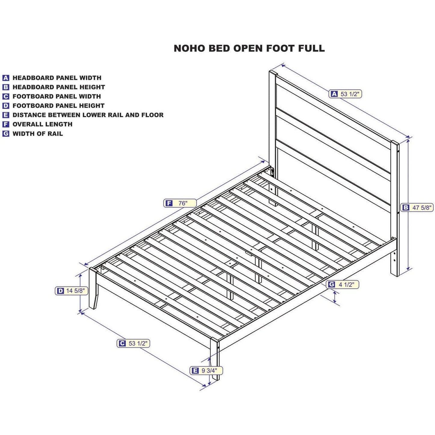 AFI Furnishings NoHo Full Bed in Walnut AG9110034