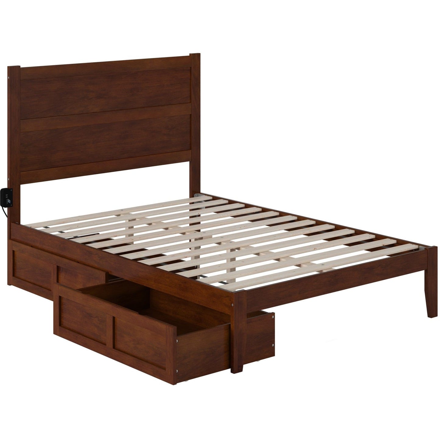 AFI Furnishings NoHo Full Bed with 2 Drawers in Walnut AG9113334