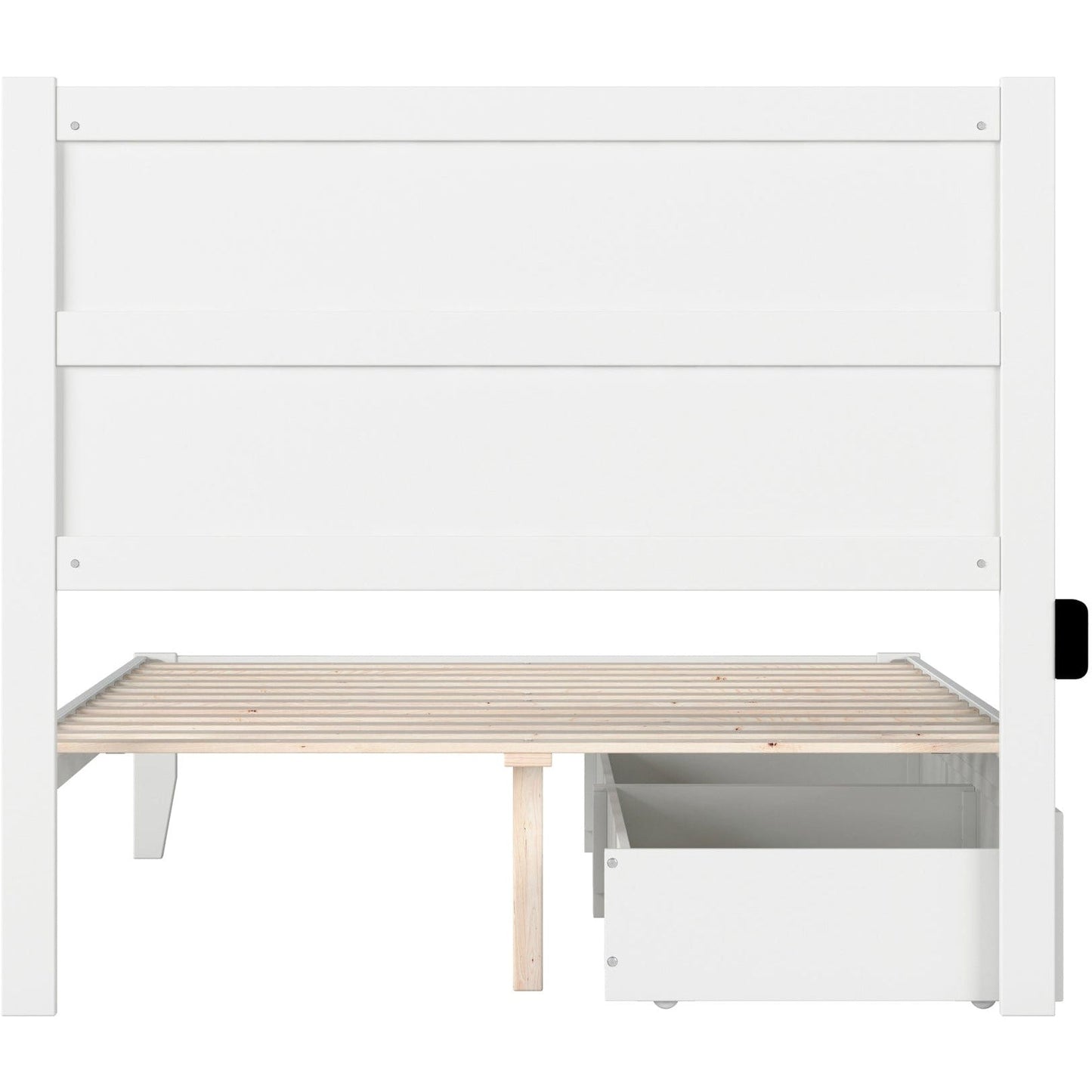 AFI Furnishings NoHo Full Bed with 2 Drawers in White AG9113332