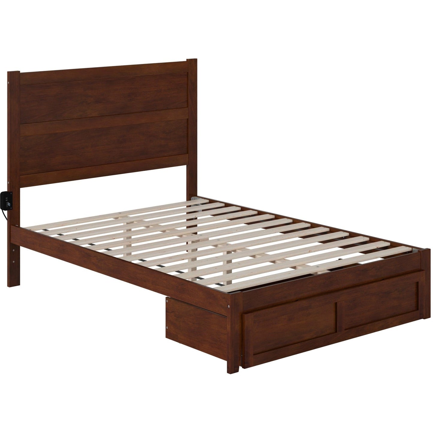 AFI Furnishings NoHo Full Bed with Foot Drawer in Walnut AG9112334