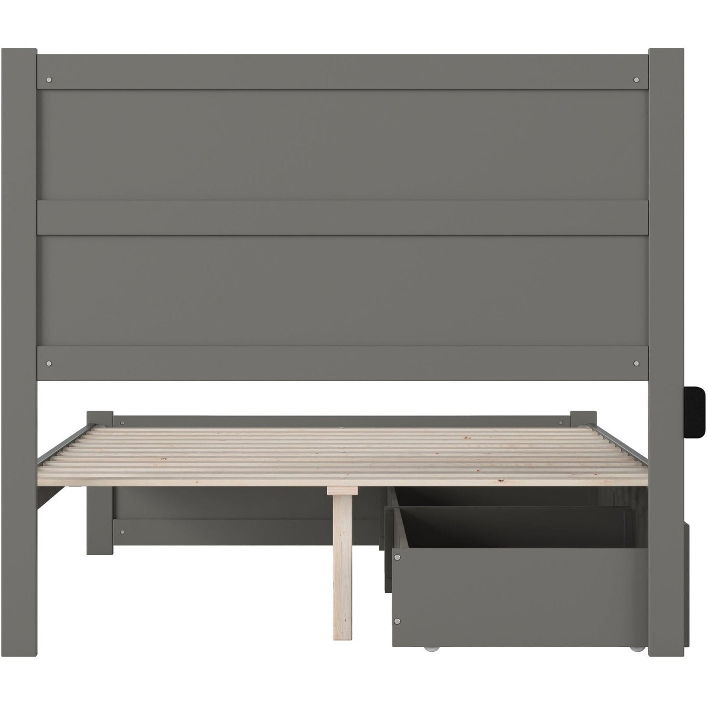 AFI Furnishings NoHo Full Bed with Footboard and 2 Drawers in Grey AG9163339