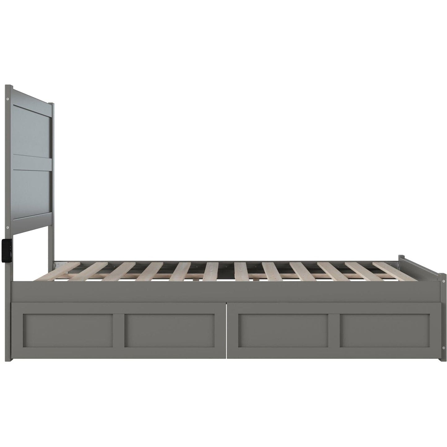 AFI Furnishings NoHo Full Bed with Footboard and 2 Drawers in Grey AG9163339