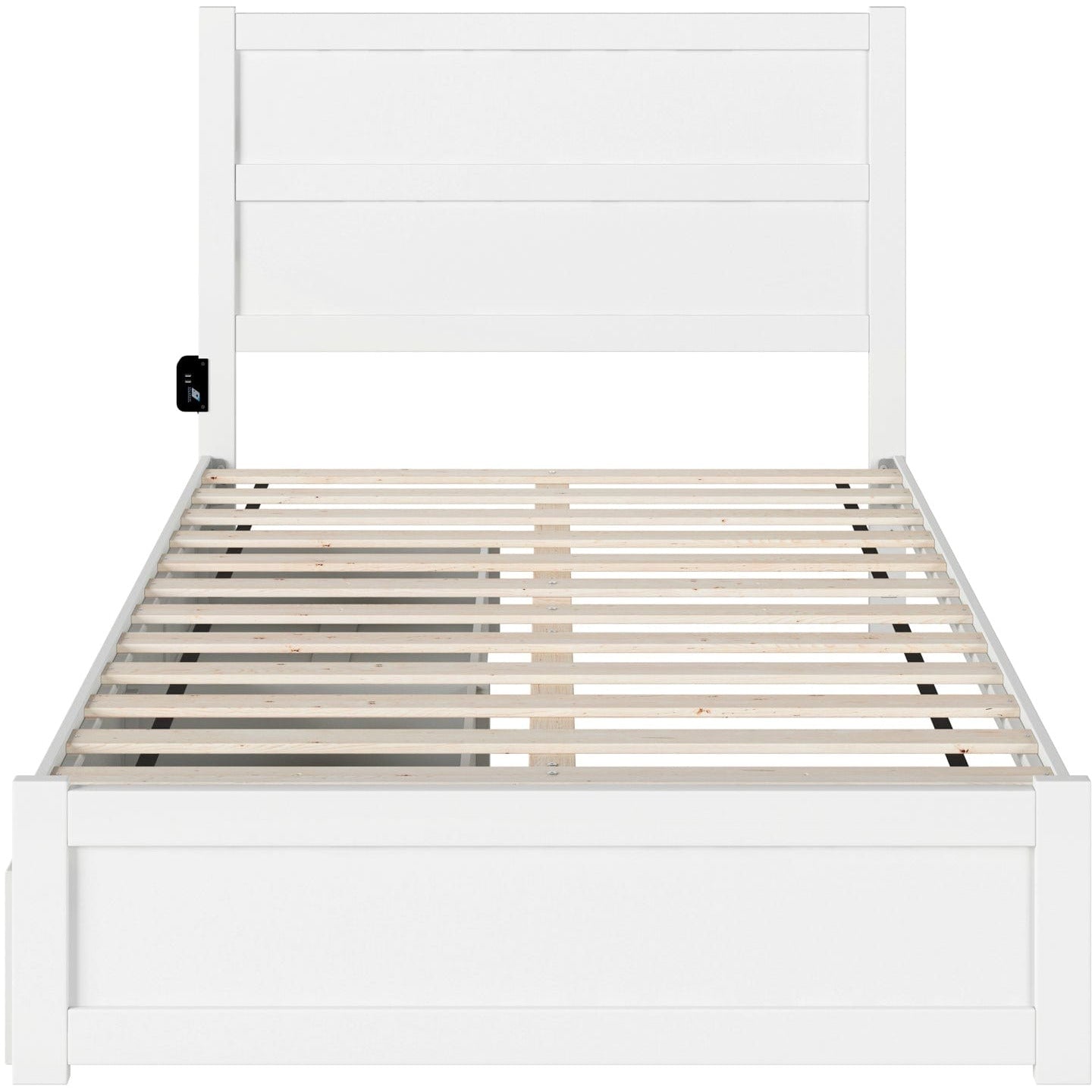 AFI Furnishings NoHo Full Bed with Footboard and 2 Drawers in White AG9163332