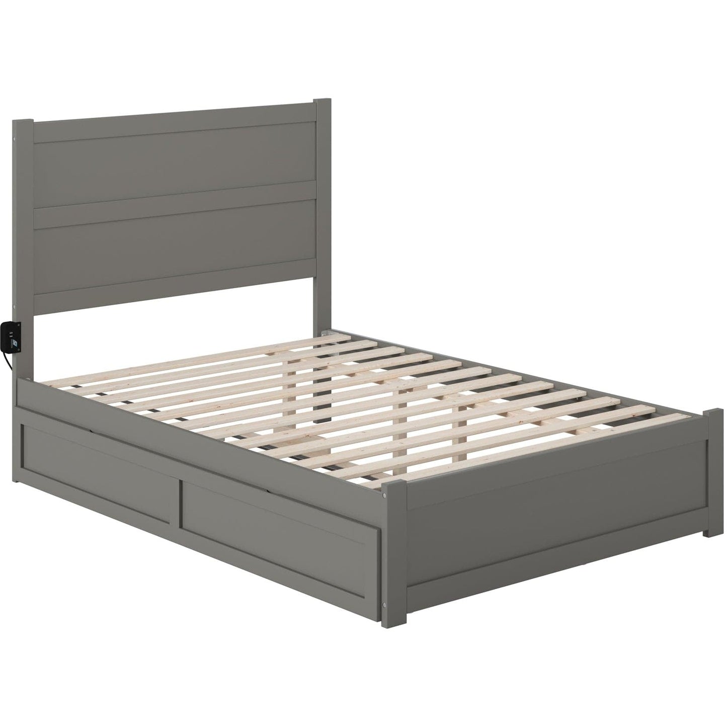 AFI Furnishings NoHo Full Bed with Footboard and Twin Trundle in Grey AG9161239