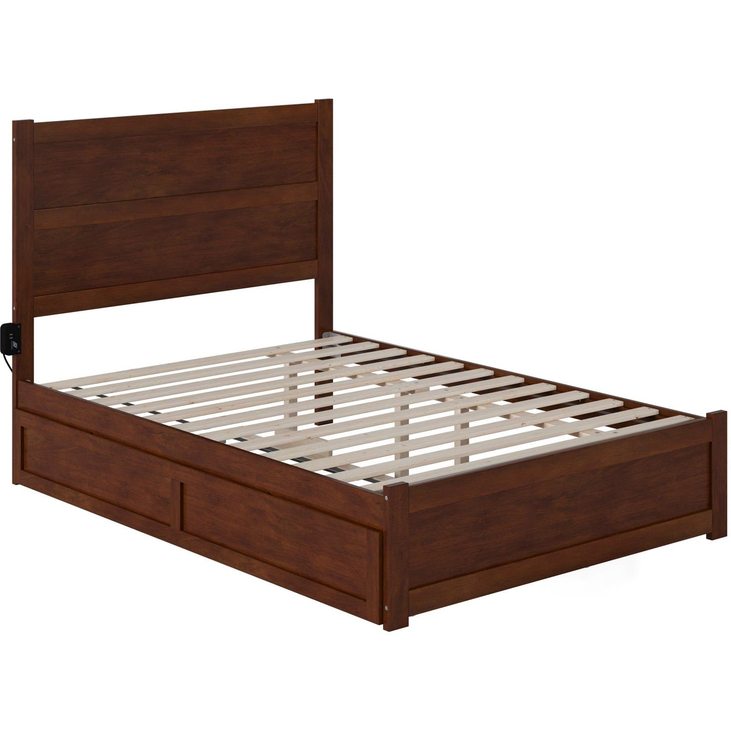 AFI Furnishings NoHo Full Bed with Footboard and Twin Trundle in Walnut AG9161234