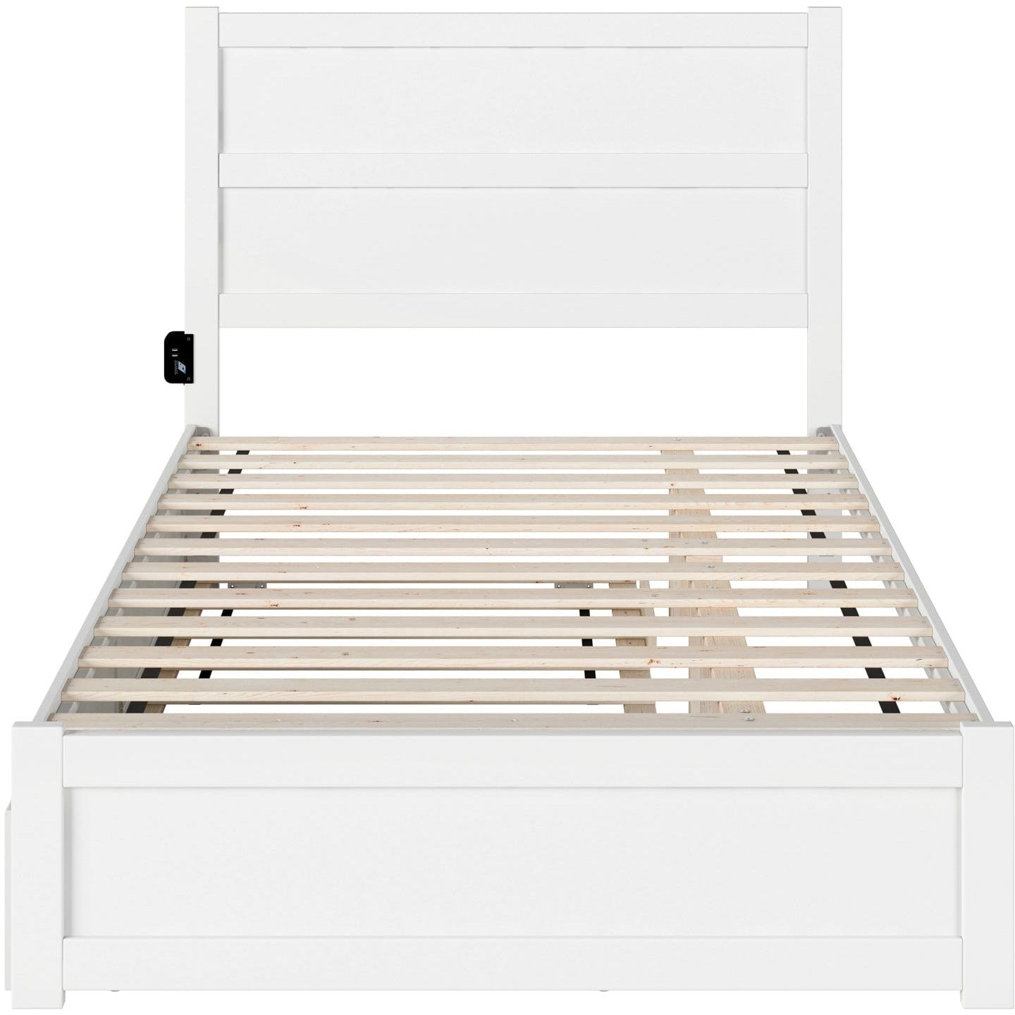 AFI Furnishings NoHo Full Bed with Footboard and Twin Trundle in White AG9161232