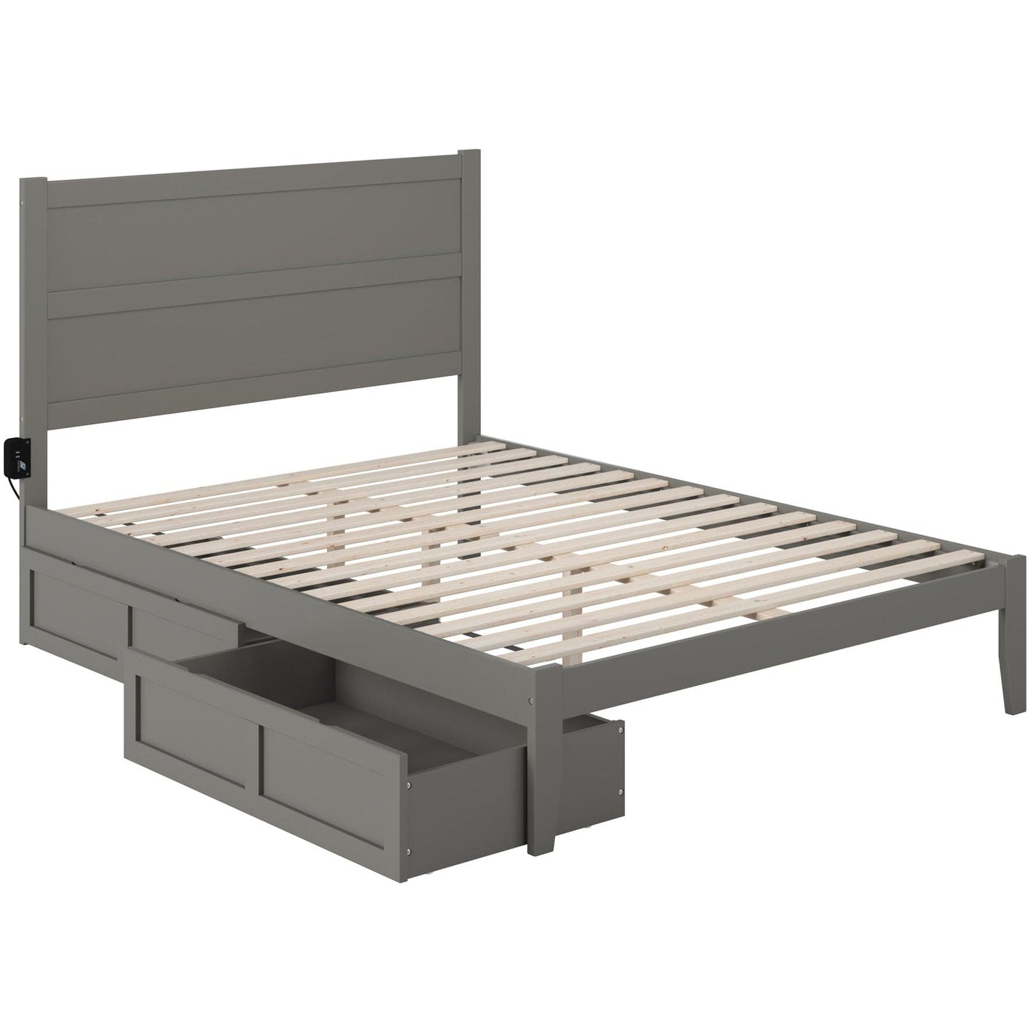 AFI Furnishings NoHo Queen Bed with 2 Drawers in Grey AG9113449