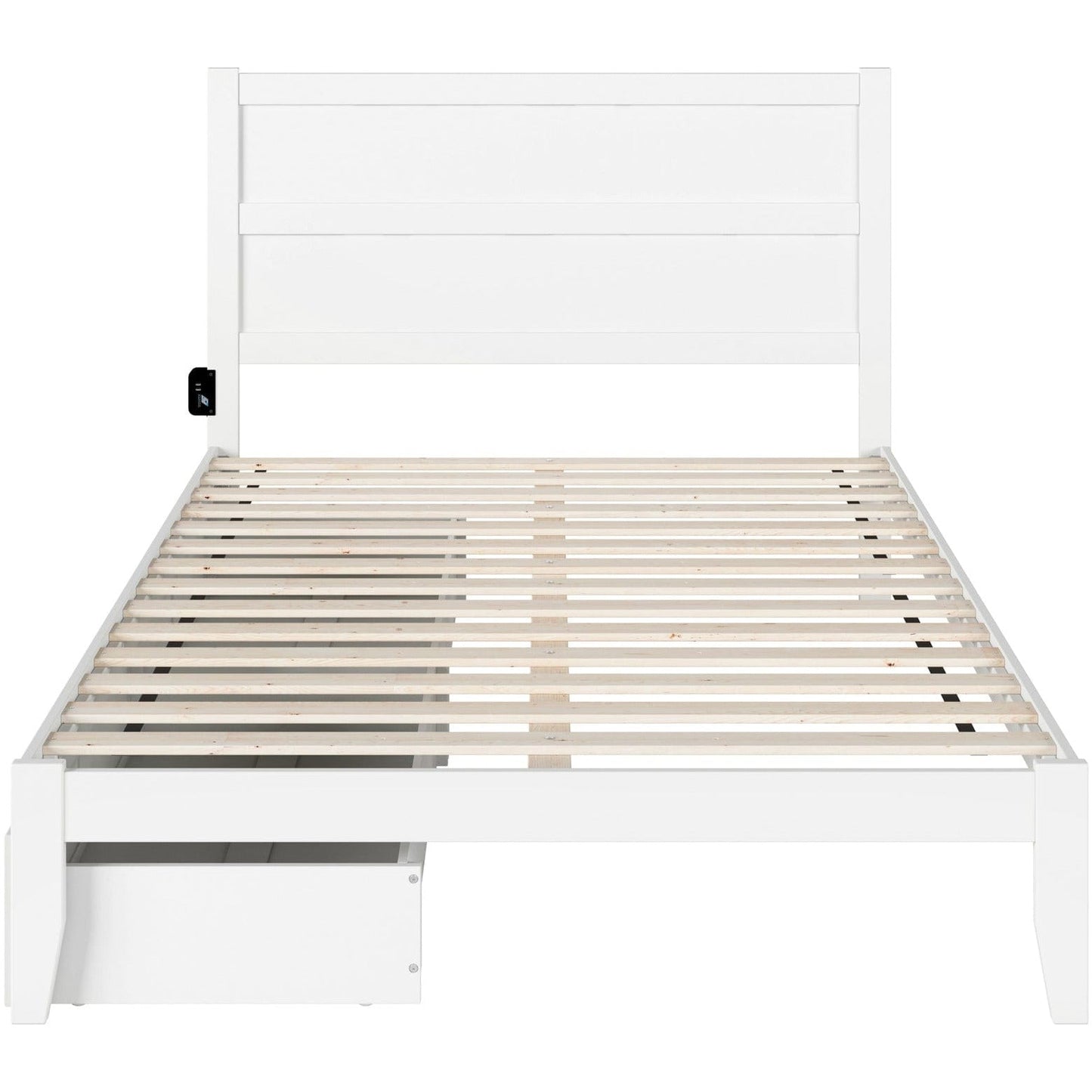 AFI Furnishings NoHo Queen Bed with 2 Drawers in White AG9113442